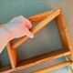 Wooden shelf with unroller wipes everything