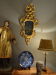Carved and gilded wooden mirror with gold leaf 46 x 103 cm