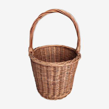 Vintage french cylindrical basket