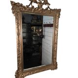 Antique Art Nouveau gilded mirror, 138cm