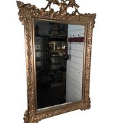 Antique Art Nouveau gilded mirror, 138cm