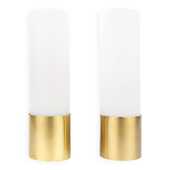 Pair of vintage wall lamps Bo by Jorgen Bo, Fog og Morup, 1960s