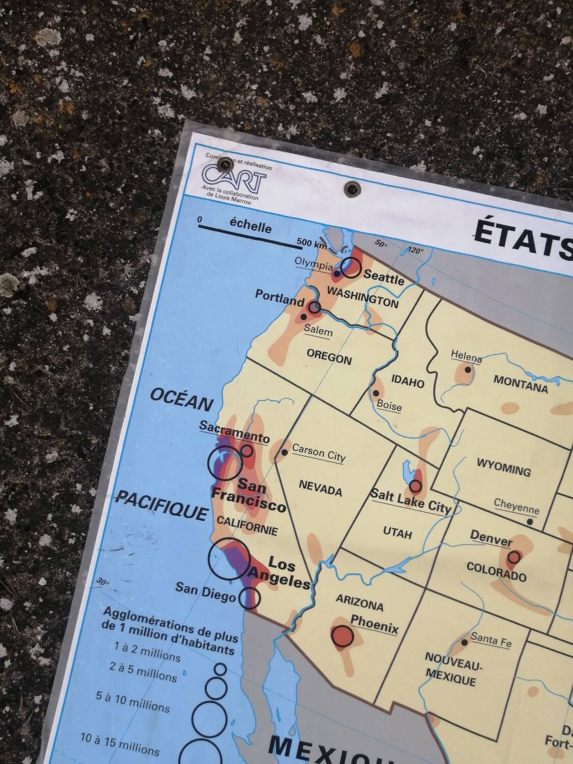 Old vintage MDI United States USA map