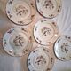 6 flat plates made of genuine porcelain in very good condition.