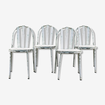 Set 4 Chaises de jardin années 30