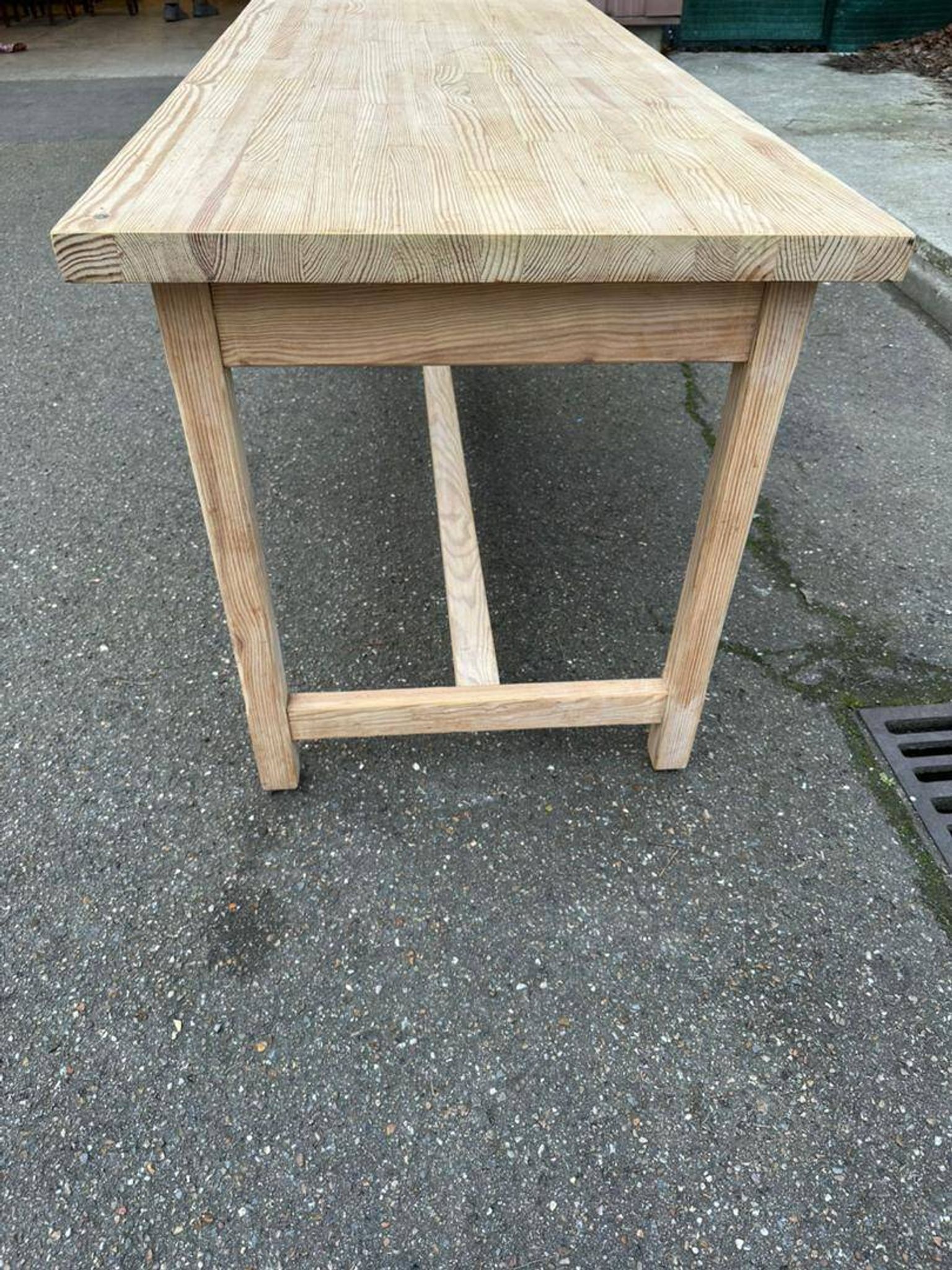 Renovated farmhouse dining table in solid wood 160cm XXth century
