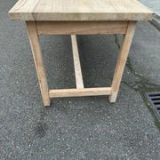 Renovated farmhouse dining table in solid wood 160cm XXth century