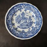 Set de 15 assiettes plates à motifs anglais Lunéville