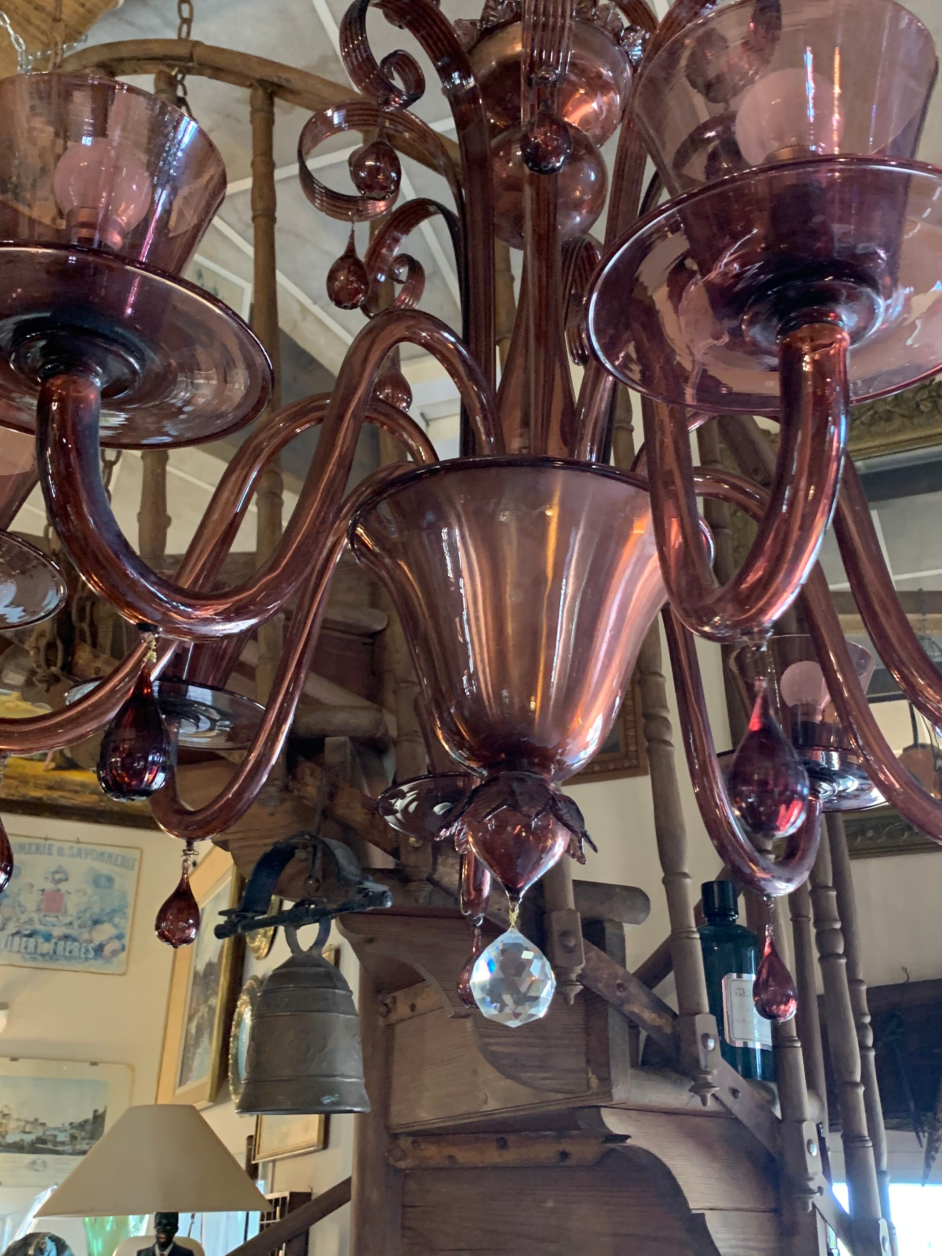 Venitian chandelier with cups 8 fires 120 cm