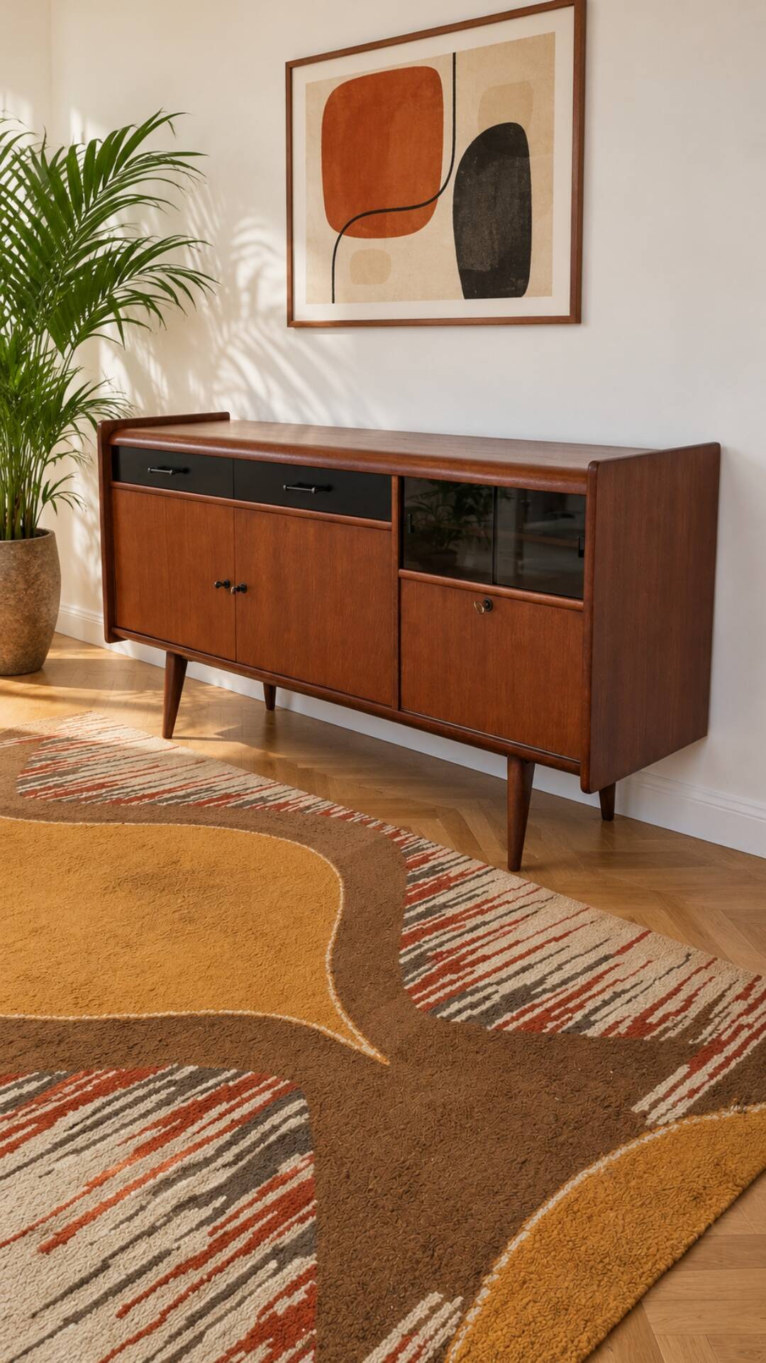 Vintage Scandinavian enfilade design