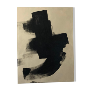 Tableau abstrait noir