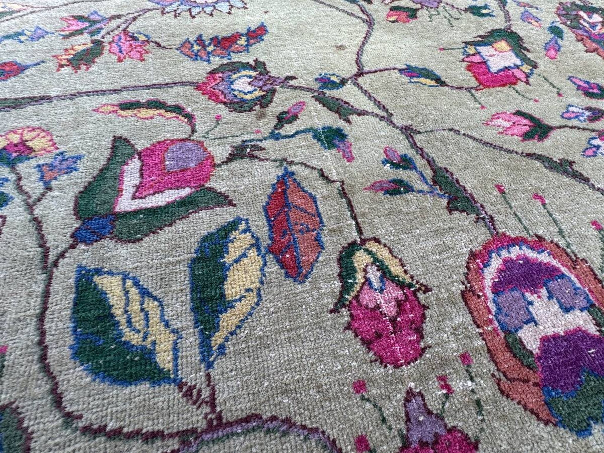Tapis persan Kirman pistache 298x208 cm