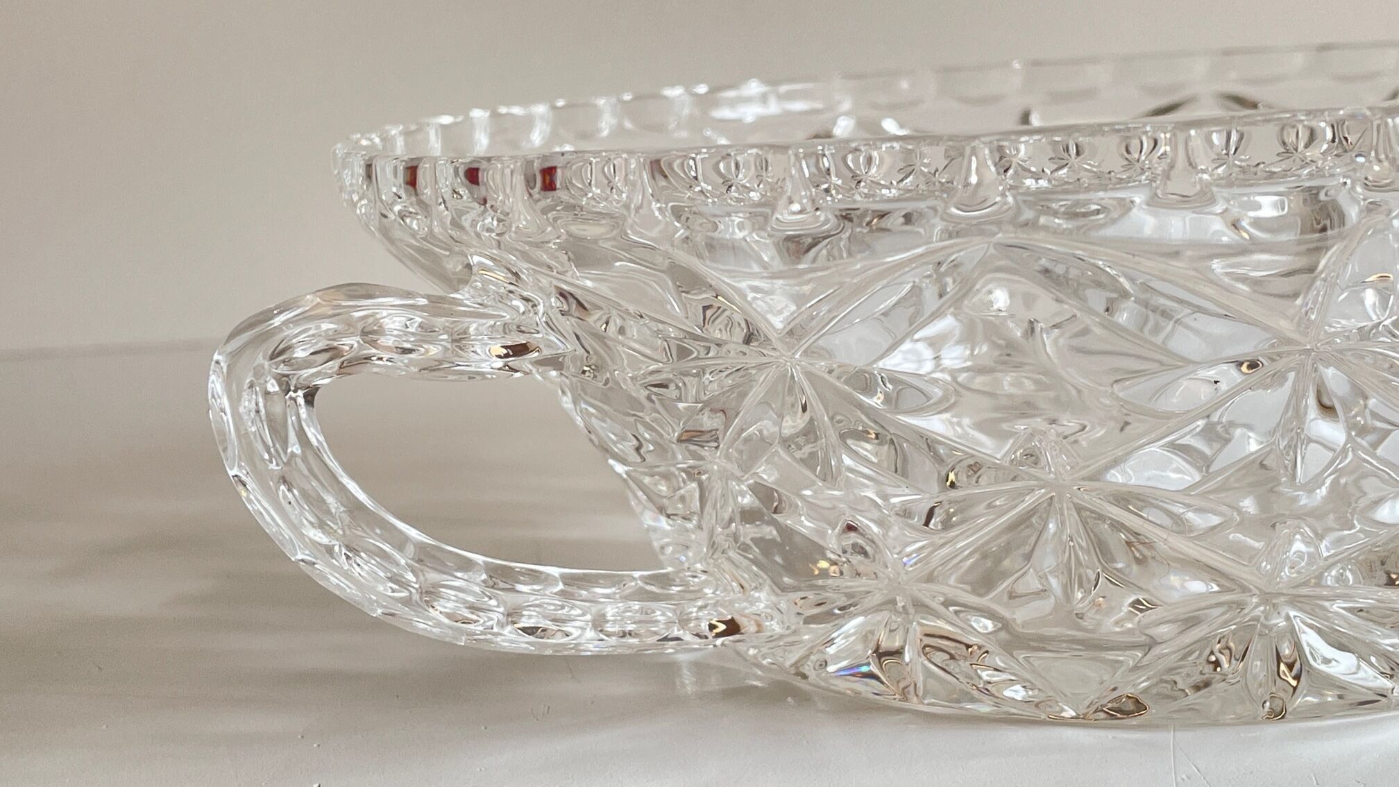 Saladier cristal ciselé vintage