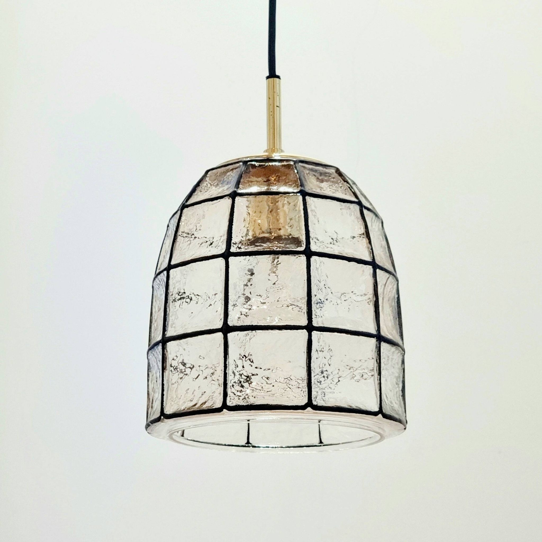Mid-Century Modern Glass Pendant/Ceiling Light from Limburg, Germany, 1960s