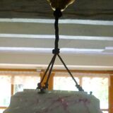 Marbled opalescent art deco pendant light Ø 35 cm