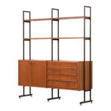 Italian vintage free standing wall unit or room divider by IMB , 1970s