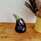 Vintage blue and black ceramic jug