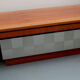 1970s space age coffeetable in walnut and metal