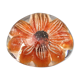 Sulfure presse-papier fleur orange ambre daum france
