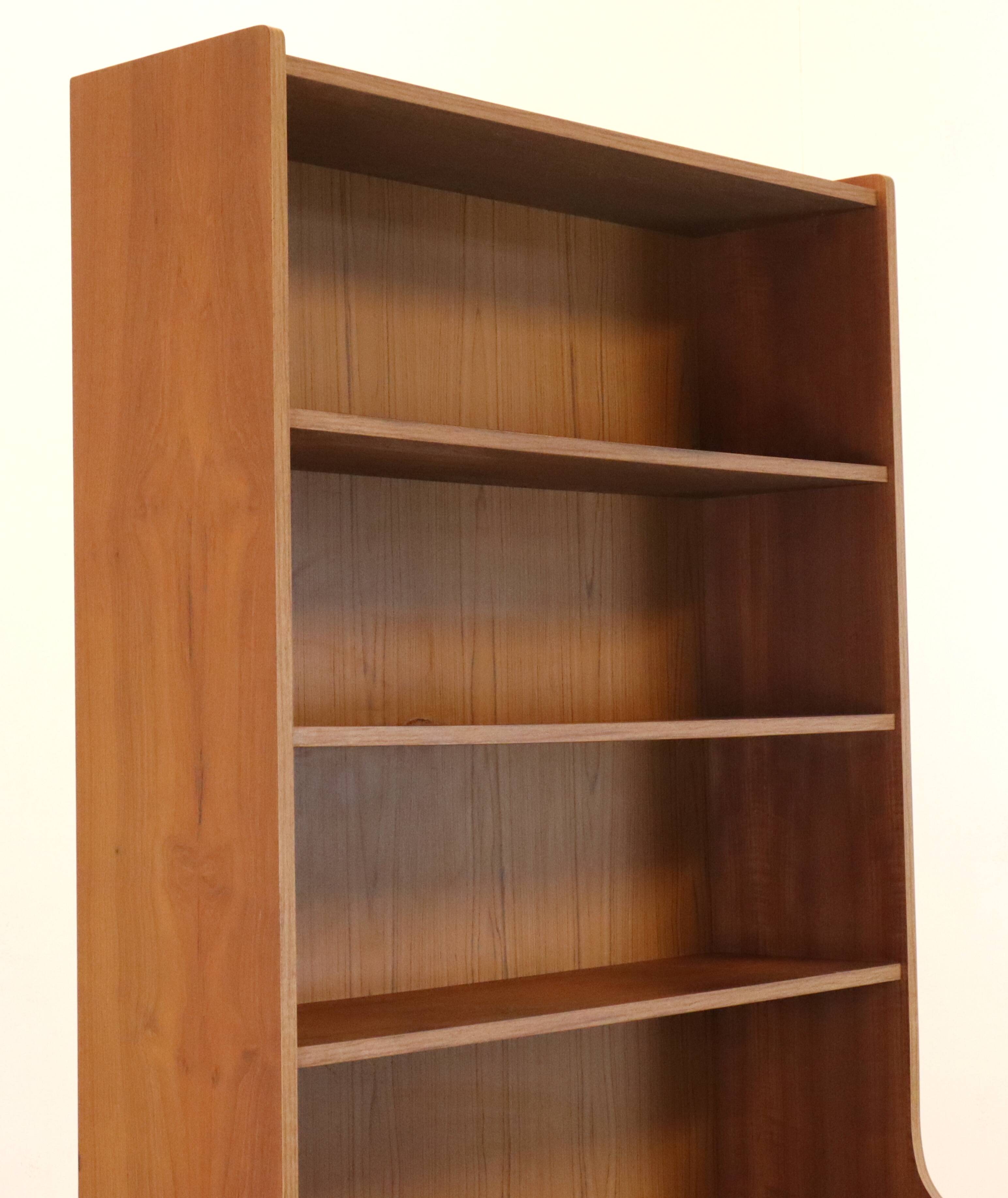 vintage bookcase with full on storage space.
