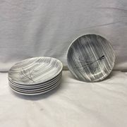 Ensemble de 7 assiettes Niderviller modèle Chaton