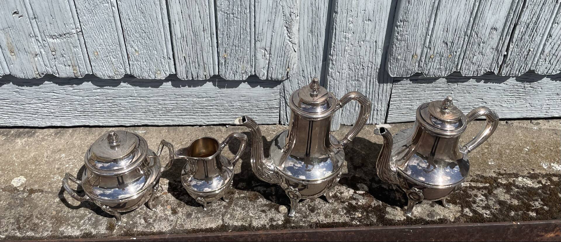 Silver-plated tea and coffee service