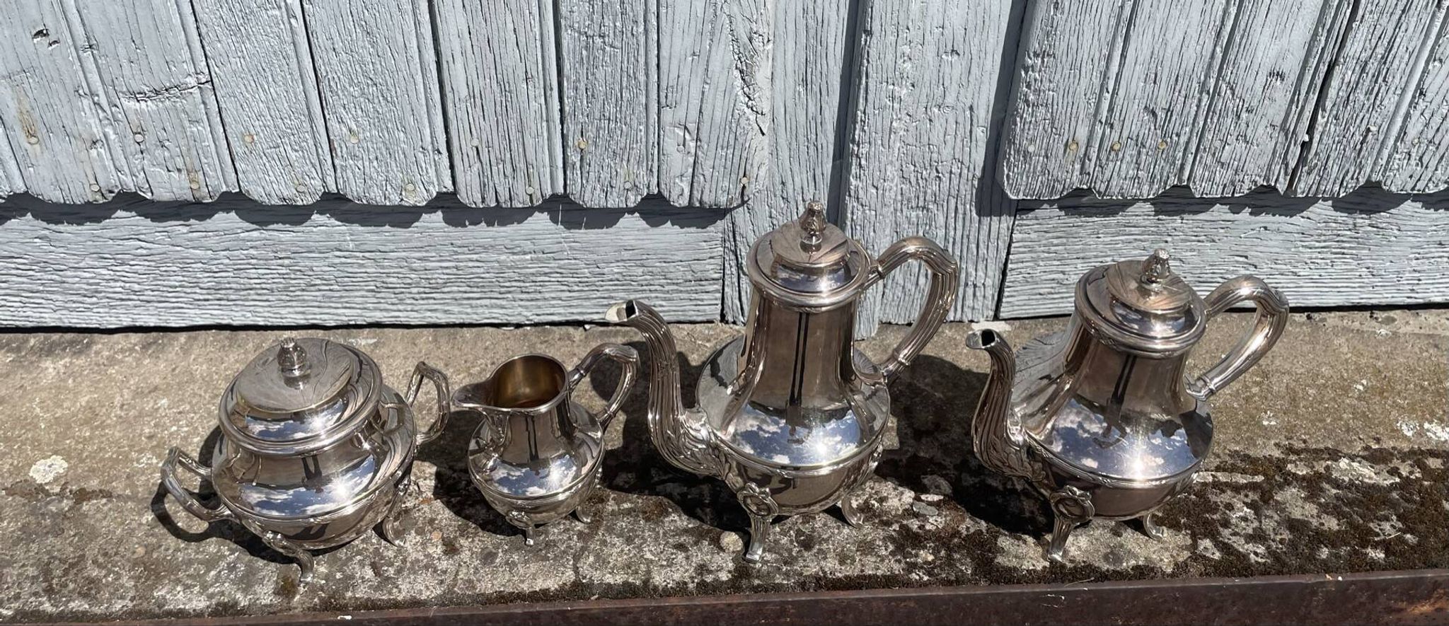 Service à thé et à café métal argenté