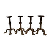 Set 4 bougeoirs acier