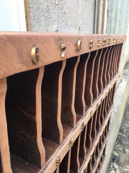 Hotel front desk shelf 1920