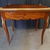 Louis XV style marquetry game table