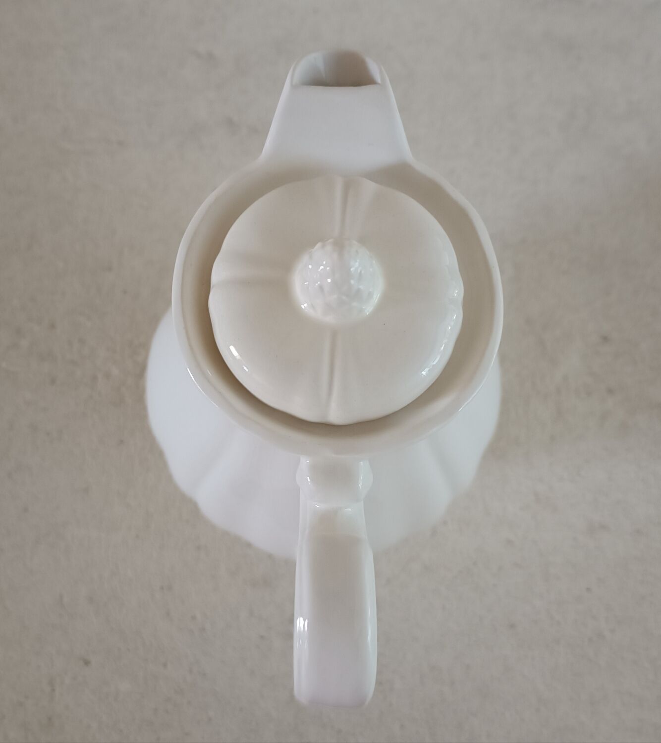 Ivory coffee maker from Sarreguemines