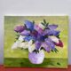 Tableau peinture bouquet de lilas huile sur toile