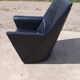 Vintage chair black leather Armilla Arflex Burkhard Voghterr