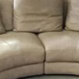 Modular leather sofa