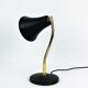 Lamp applies black metal and brass pot 1950