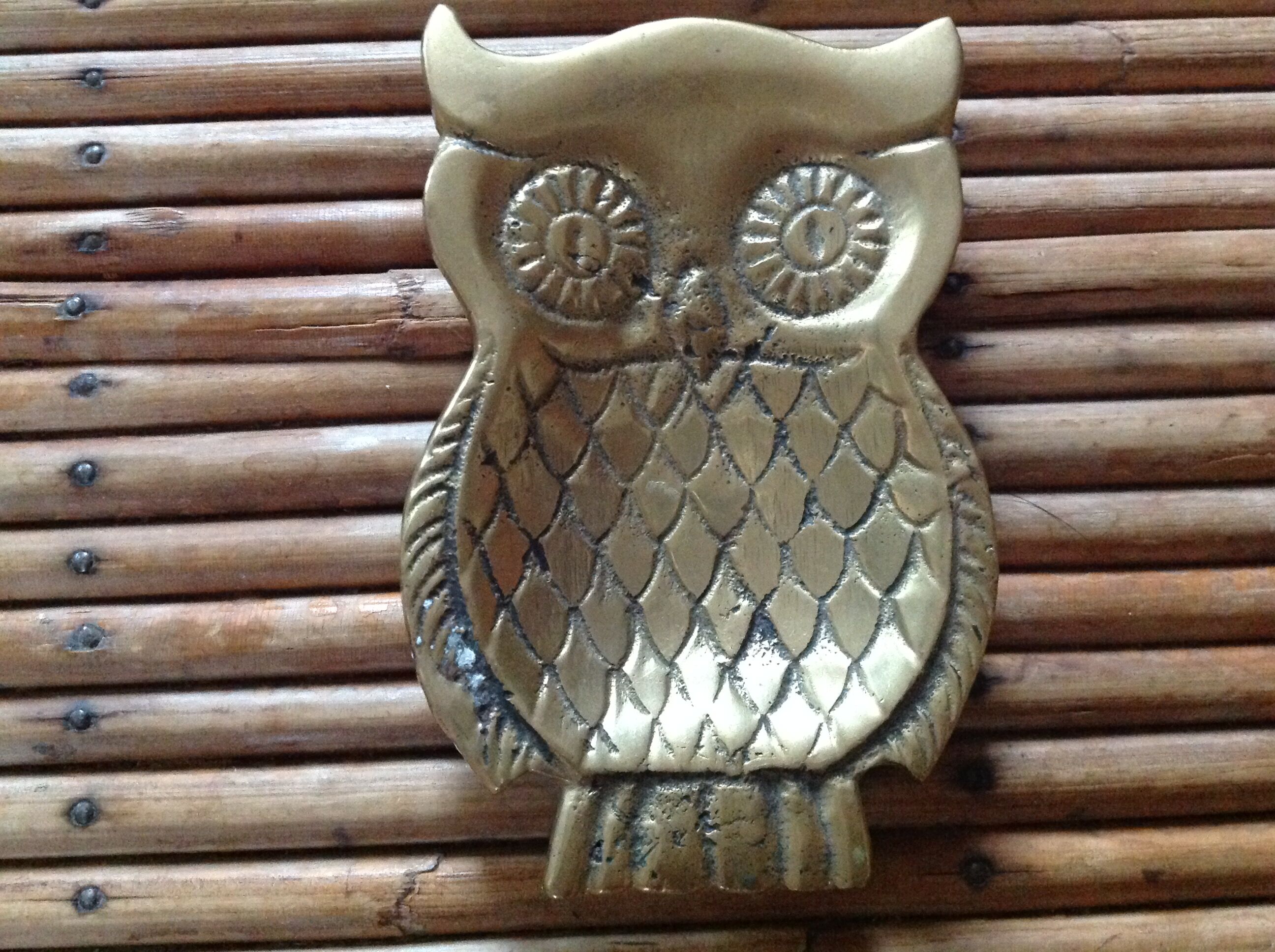 "Owl" trinket bowl in brass