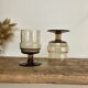 5 vintage glasses in smoked glass