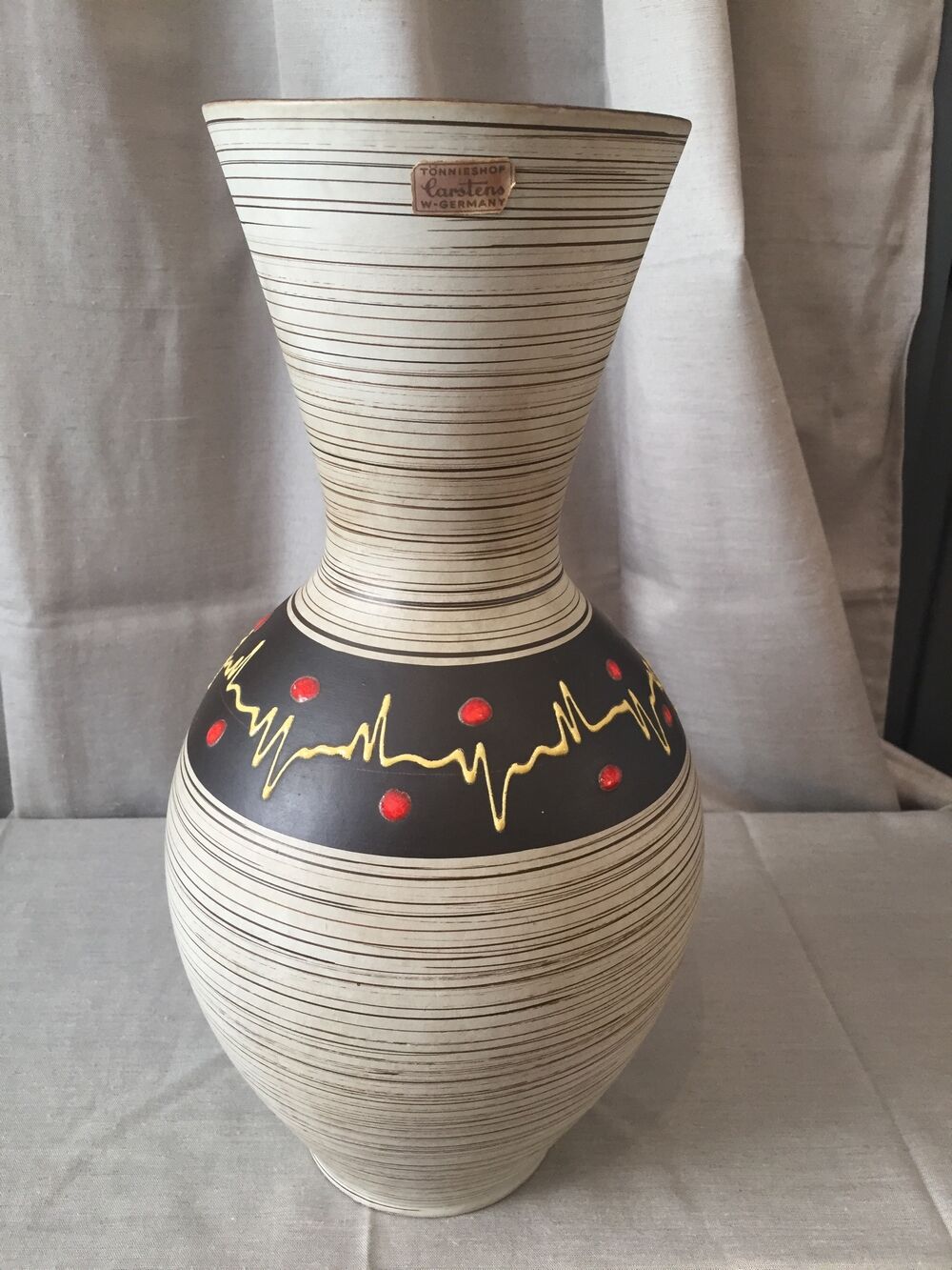 Vase tönnieshop cartens west germany vintage ceramic and email
