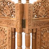 Indian four-leaf wooden screen