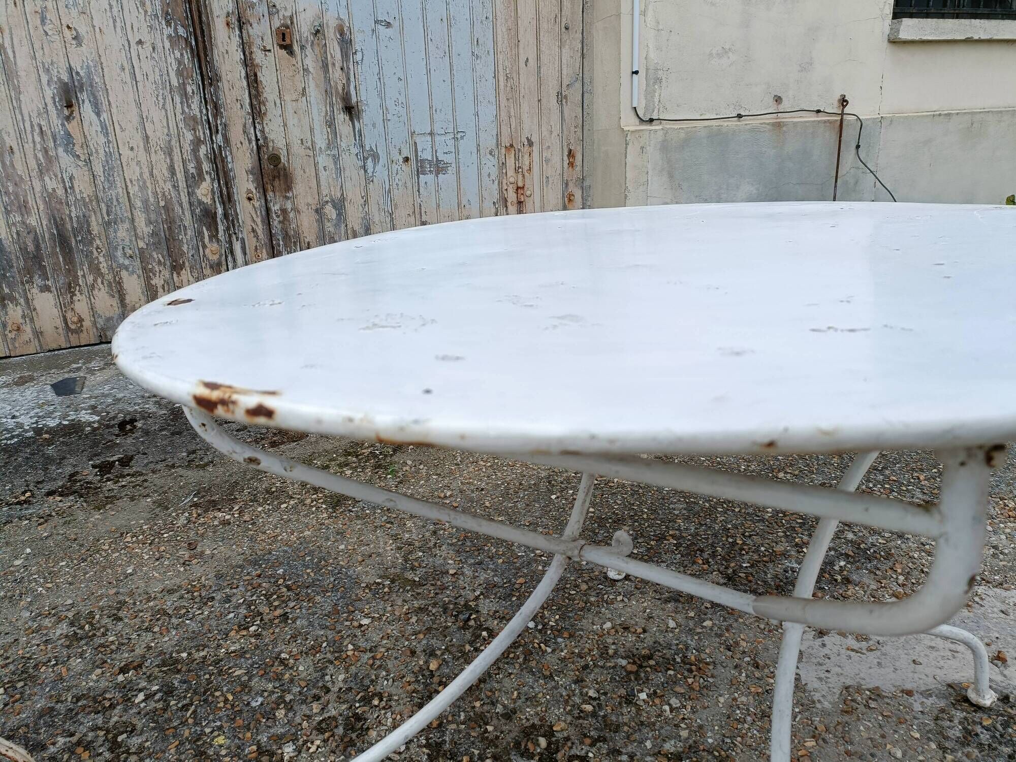 Garden furniture wrought iron old vintage xxeme