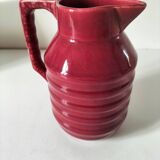 Old raspberry red pitcher from Onnaing, early 20th century.