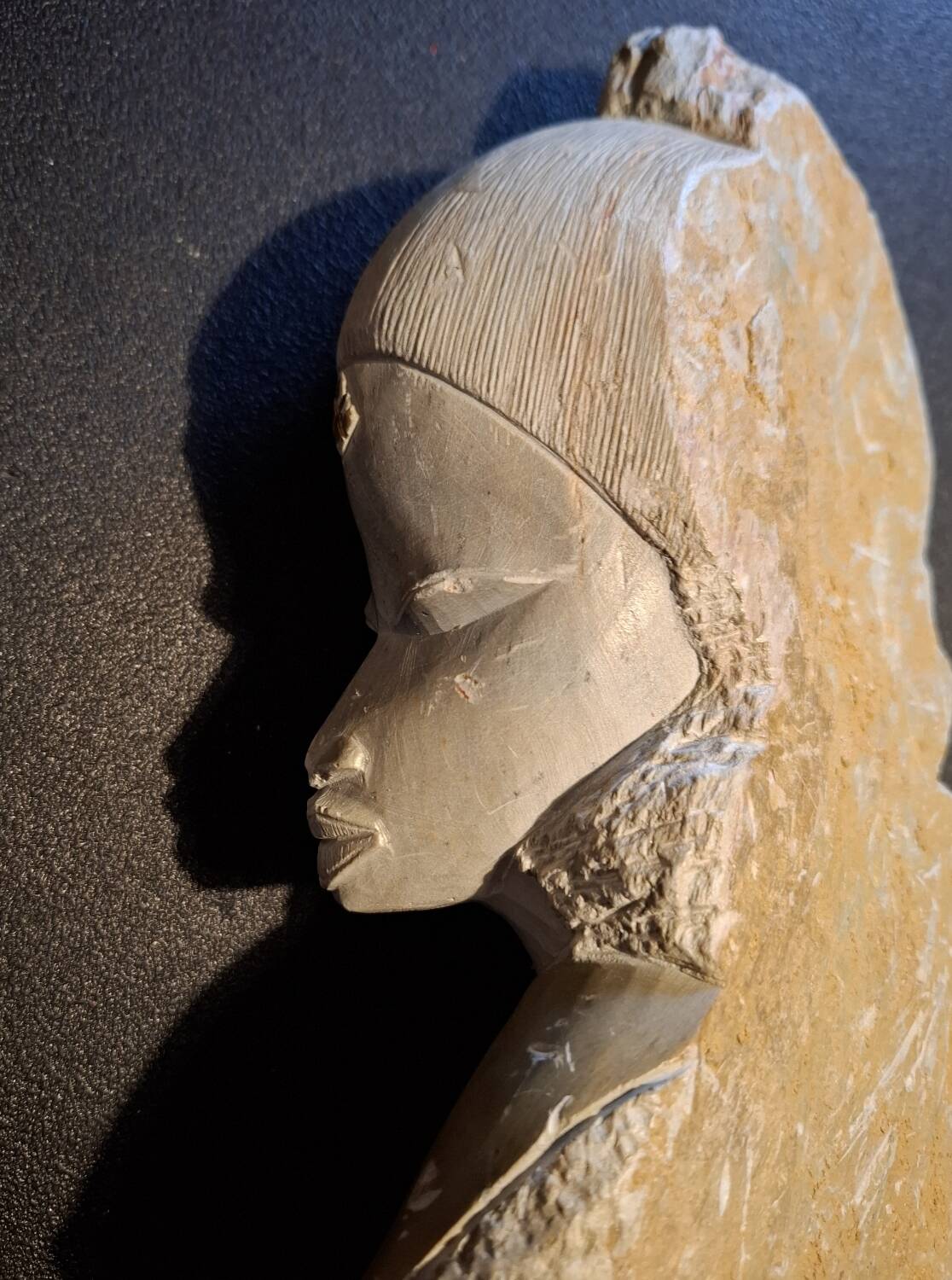 Handcrafted stone bust