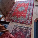 Tapis oriental de Rabbat Maroc, vintage des années 1970. Travail artisanal