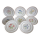 8 large flat plates Pierre Motton for Gien circa 1930