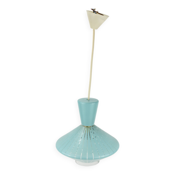 Lustre en verre forme diabolo