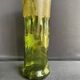 Vase “Nancy with enameled rooster” antique green FT Legras