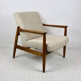 Beige Boucle armchair GFM-64 attributed to Edmund Homa, 1970s