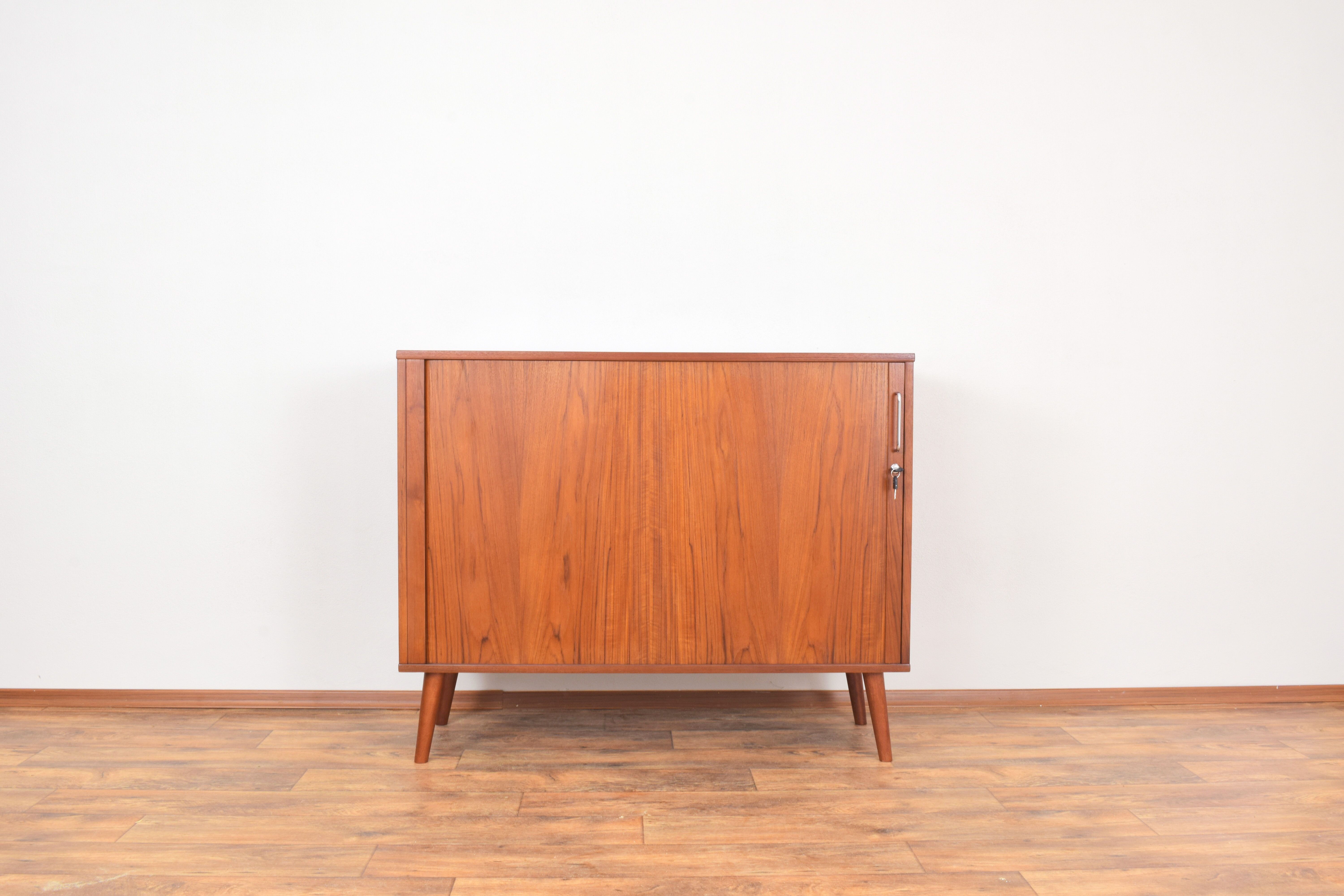 Mid-Century Danish Teak Tambour Doors Sideboard, 1960s.