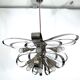 Mid-century pair of Italian chrome chandeliers from 70