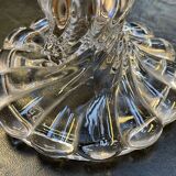 Baccarat crystal lantern with engraved foliage decoration.